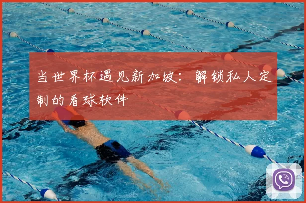 当世界杯遇见新加坡：解锁私人定制的看球软件